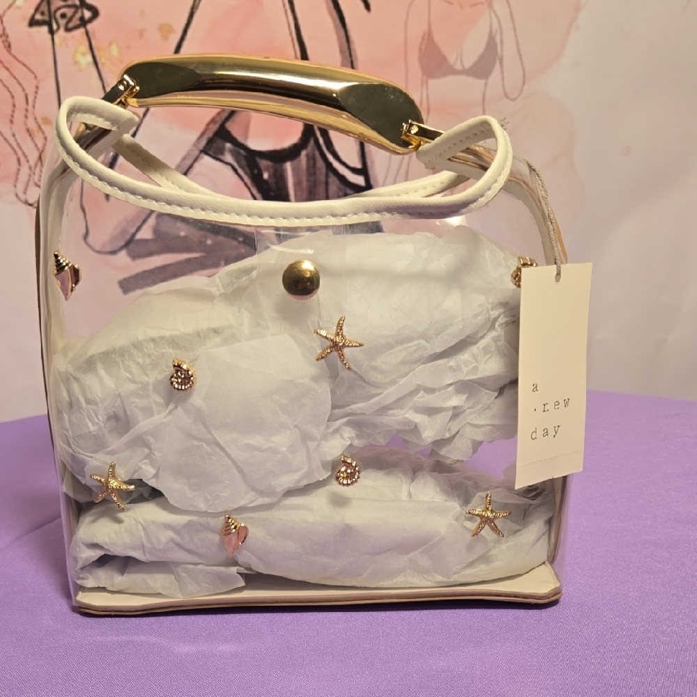 A New Day Clear Mini Bag with Gold Star Accents - Picture 5 of 5
